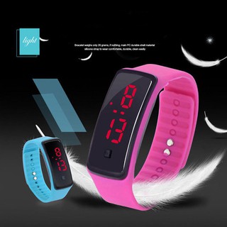 [FREESHIP❤️] Đồng hồ led unisex Silicon mặt kính thể thao 3477