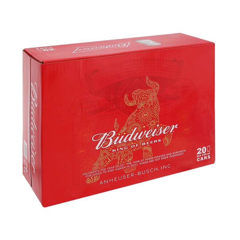 [ MẪU XUÂN 2021 - CÓ TRÚNG THƯỞNG ] BIA BUDWEISER THÙNG 24 LON 330ML