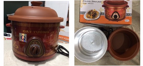 🍀Nồi Hầm Chậm- Kho Cá Đạt Tường Đất Nung 2,5L BH 12 Tháng