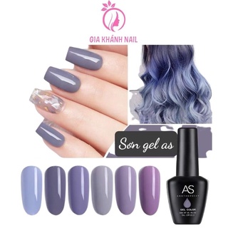 Sơn gel AS sơn móng tay gel tone khói xám tím khói mã ZH
