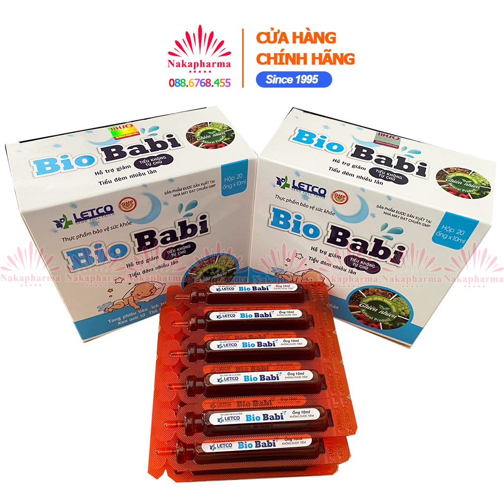 Siro Bio Babi Letco – Hỗ trợ bổ thận, giảm tiểu đêm nhiều lần, tiểu không tự chủ, tiểu rắt, tiểu buốt - Biobabi