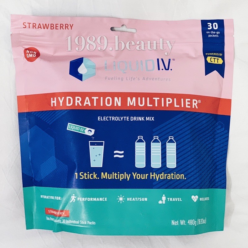 Nước Uống Bù Điện Giải Liquid I.V. Hydration Multiplier (túi lớn 30 hoặc 24 gói nhỏ)