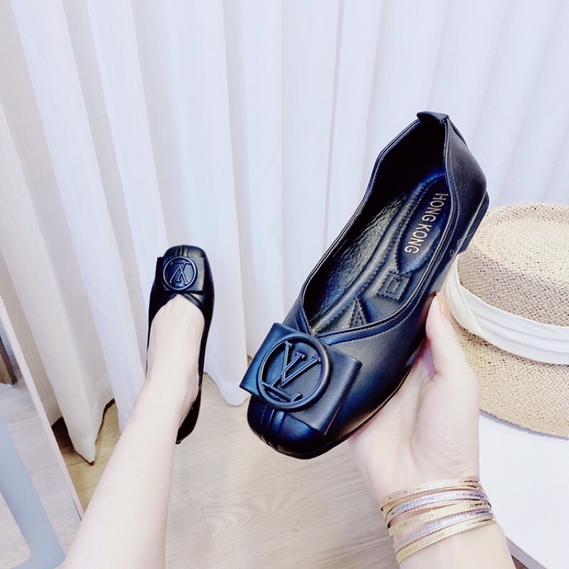 Giày bệt nữ mũi tròn bít búp bê đế bằng siêu nhẹ êm chân đi học đẹp rẻ thời trang