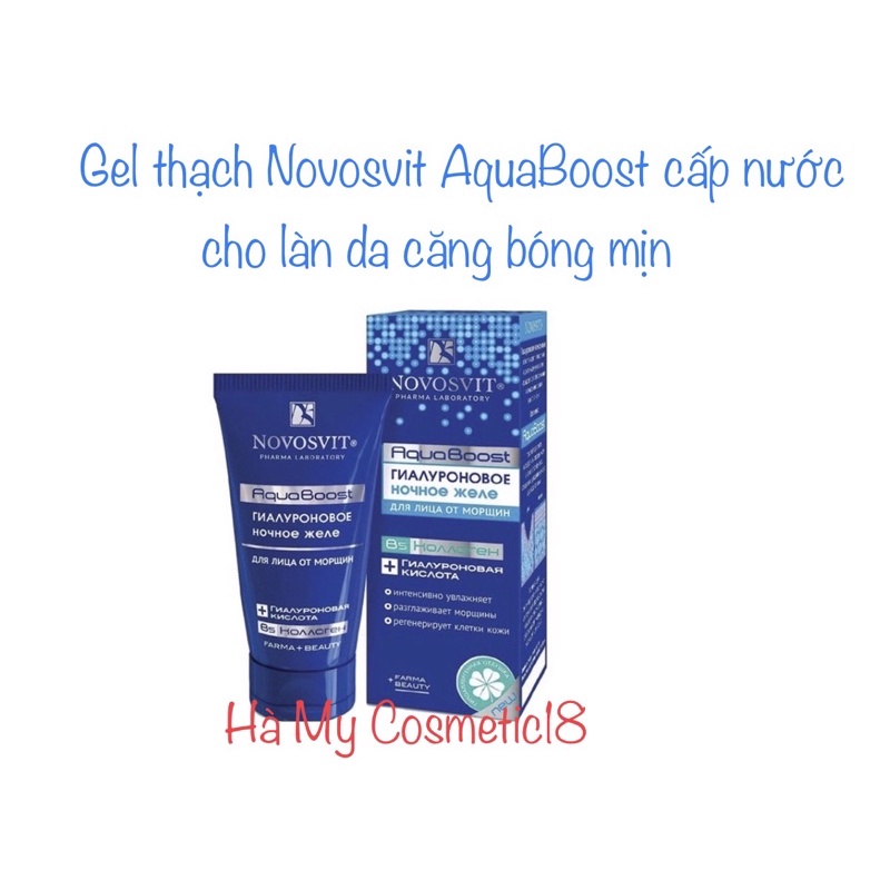 Gel thạch AquaBoost Novosvit AHA +B5 tạo ẩm cấp nước