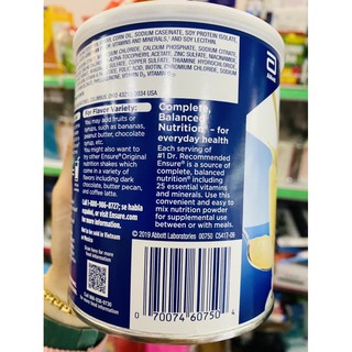 Sữa bột ensure vani Mỹ 397g