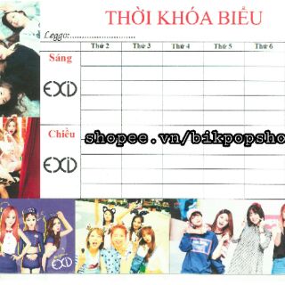 [MUA 1 TẶNG 1] Thời khóa biểu EXID