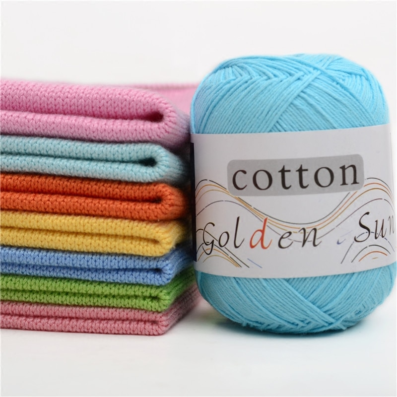 Cuộn len cotton sữa mềm mại 50g chuyên dụng đan áo quần thủ công