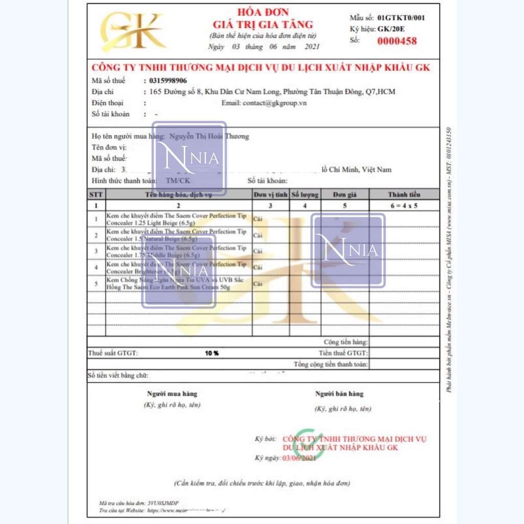 Kem che khuyết điểm The Saem The Seam Cover Perfection Tip Concealer