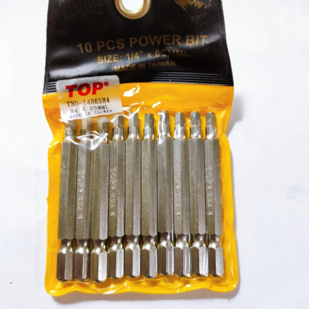 Combo 4 đầu bắt vít lục giác đực 3-4-5-6mm dài 65mm TOP