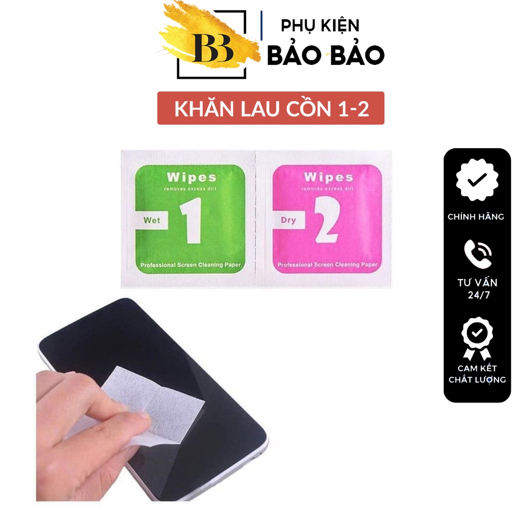 Miếng lau vệ sinh kính cường lực - cho điện thoại Iphone - các dòng smartphone
