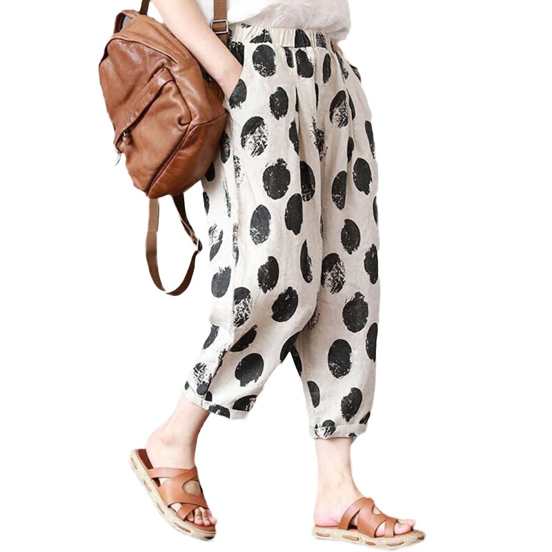 Quần Thụng Ống Rộng In Họa Tiết Phong Cách Bohemian Thanh Lịch Dành Cho Nữ