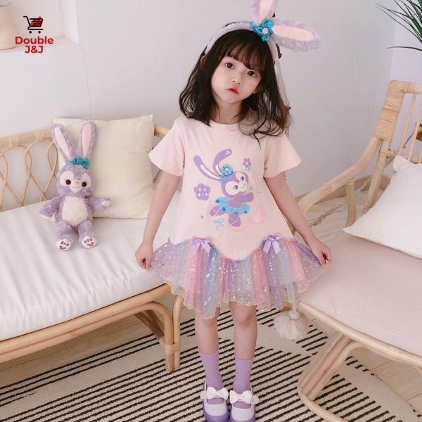 Đầm Công Chúa Chất Liệu Chiffon Họa Tiết Hoạt Hình Cho Bé Gái 1-9 Tuổi