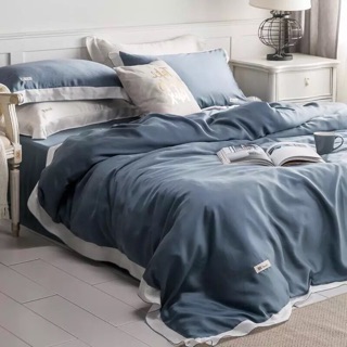Chăn ga gối TENCEL viền trắng
