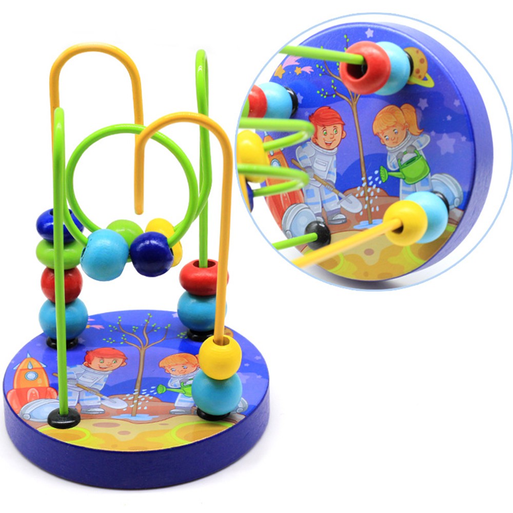 Đồ Chơi Luồn Hạt Mini Gỗ Cho Bé Luyện Khéo Tay Kiên Nhẫn - Giáo Dục Sớm, Giáo Cụ Montessori