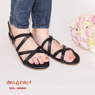 Sandal nữ quai chéo đế bằng big size - 6038