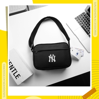  Túi đeo chéo Túi đeo hông Nam Nữ MLB chất Da Si chống nước cao cấp màu đen 