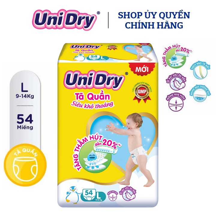 Bỉm quần Unidry (M60, L54,XL48)....