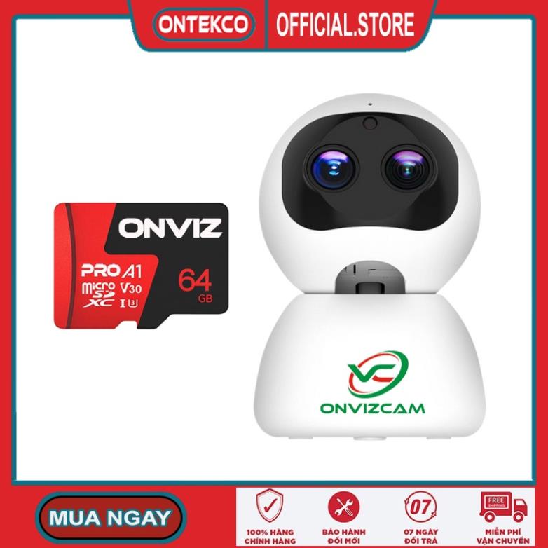 Camera ONVIZCAM RB20 wifi robot thông minh mắt kép siêu zoom 10x sử dụng app Carecam pro quay quét