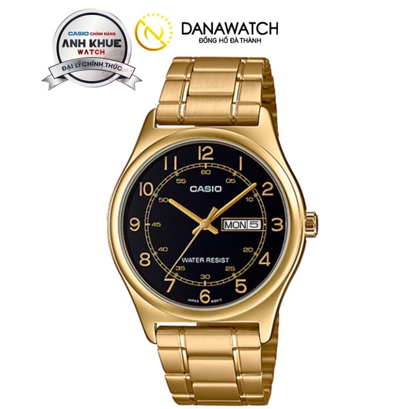 Đồng Hồ Nam Casio Chính Hãng MTP-V006G-7BUDF Dây Kim Loại 38mm