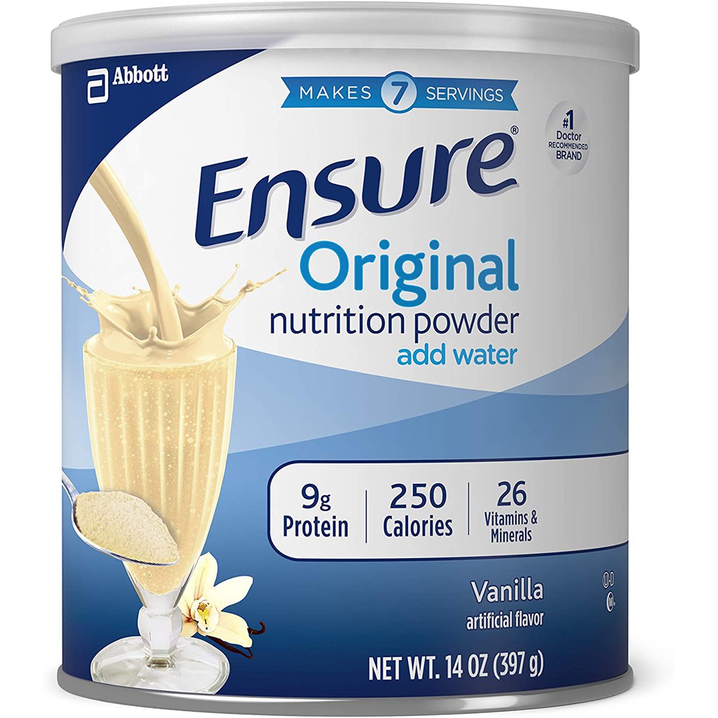 Sữa bột ENSURE 400g nhập từ Mỹ - mẫu mới