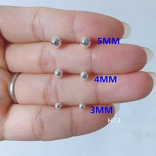 Bông tai nụ chấm tròn bạc ta
