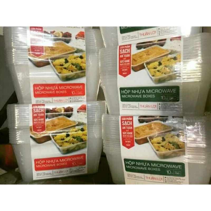 10 hộp nhựa kèm nắp