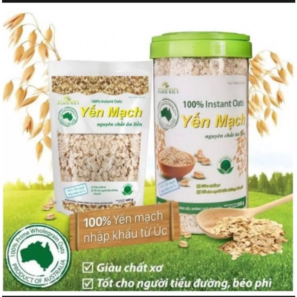 Yến Mạch Nguyên Chât Ăn Liền Xuân An 800gr(Tặng kèm KM)