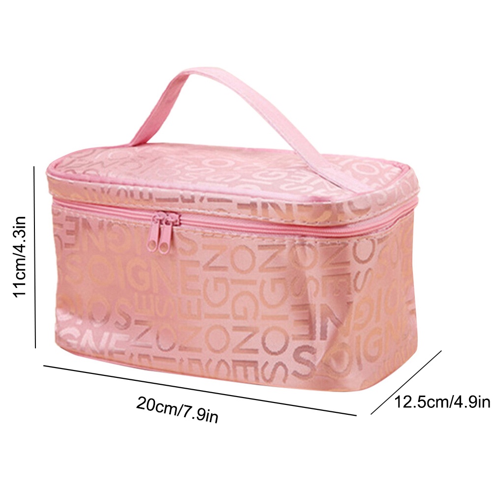[Hàng mới về] Túi đựng đồ trang điểm thiết kế họa tiết ký tự thời trang tiện lợi
