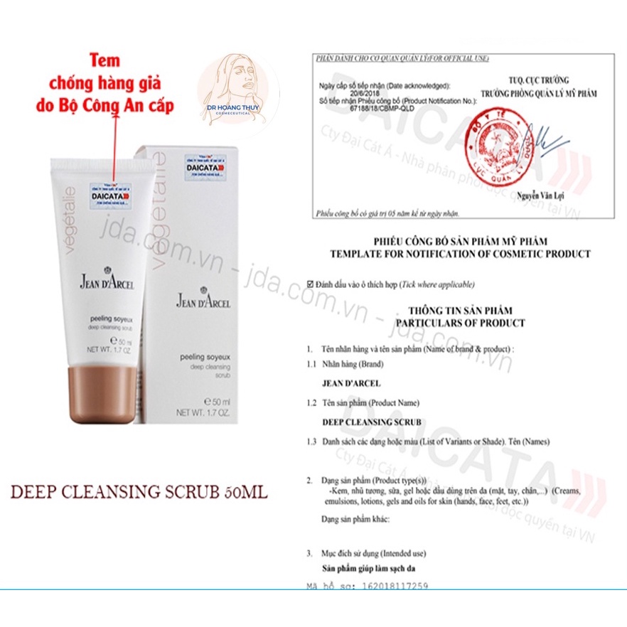 ✅ Tẩy tế bào chết dạng hạt Jean D'Arcel