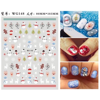 sticker noel dán móng tay nail