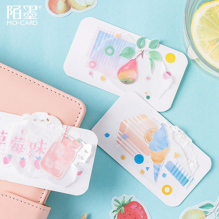 Túi 45 hình dán sticker thiên nhiên hoa cỏ tươi mát