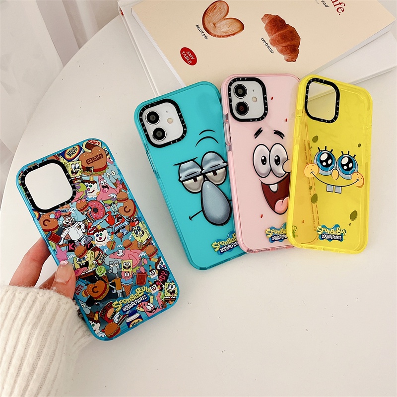 Ốp Điện Thoại TPU Silicone In Hình Spongebob Hoạt Hình Cho iPhone 11 Pro Max X XS Max XR 12 Pro Max 12 Mini 13 Pro Max