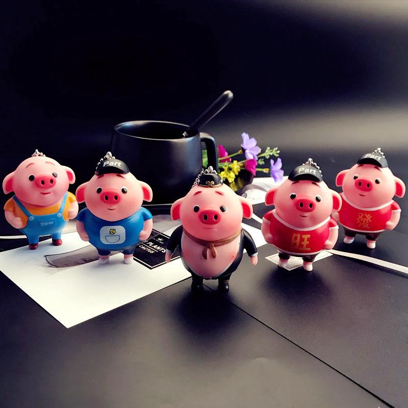 Hoạt Hình Móc Khóa Hình Chú Heo Nhồi Bông Xinh Xắn
