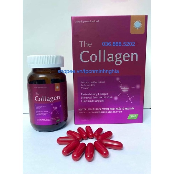 The Collagen nguyên liệu nhập khẩu Nhật bản [MẪU MỚI ] 1 hộp 30 viên đẹp da căng bóng mịn, cải thiện nội tiết tố nữ