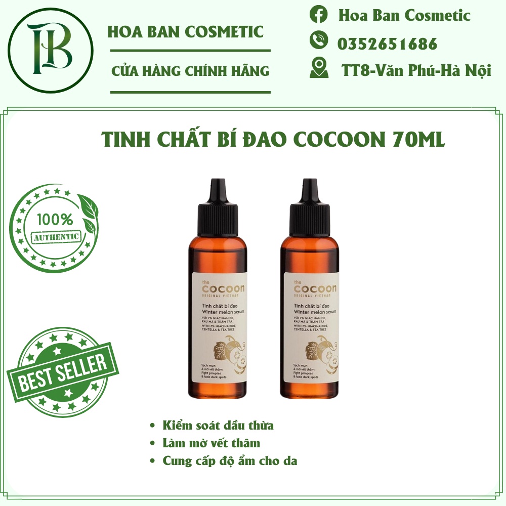 Tinh chất bí đao cocoon 70ml serum Winter melon