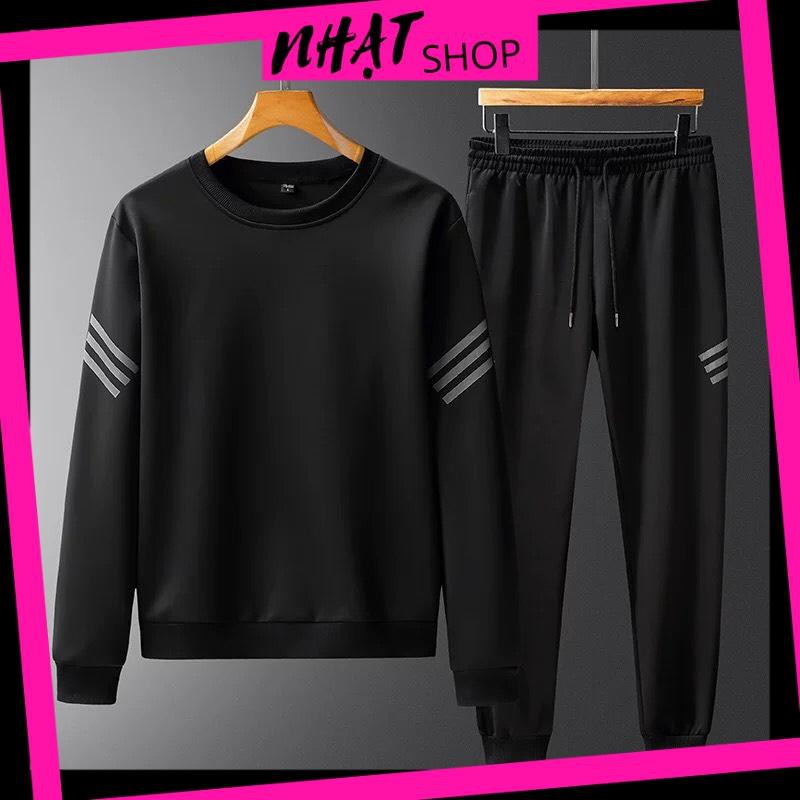 [ nhập FSSDEC5 hoàn 20k xu ][ KÈM ẢNH THẬT ] Bộ Thun Lót Nỉ Nam Thể Thao ( Thu Đông ) NS007