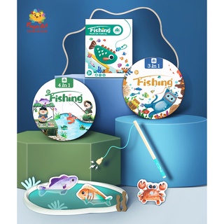 Bộ trò chơi câu cá từ tính cho trẻ em bằng gỗ - fishing game - đồ chơi vận động .