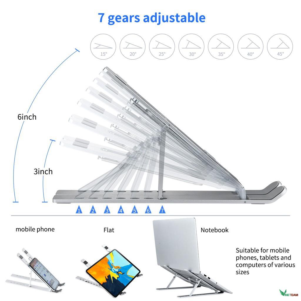 Giá đỡ Laptop - giá kê Laptop MacBook bằng nhựa có thể gấp gọn và điều chỉnh độ cao theo nhu cầu Laptop Stand -dc4433