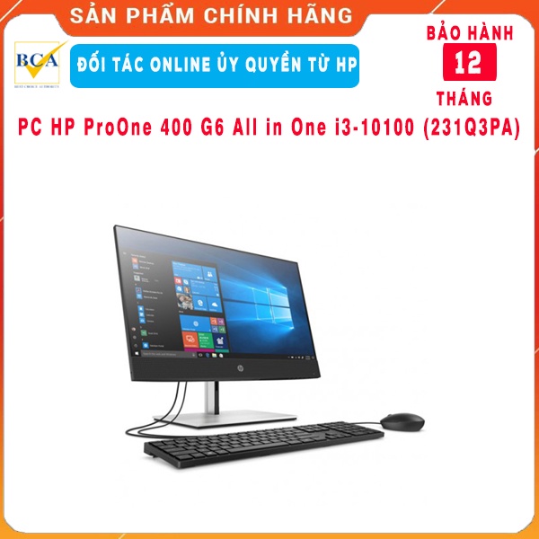 Máy tính All in one PC HP ProOne 400 G6 All in One i3-10100 (231Q3PA)
