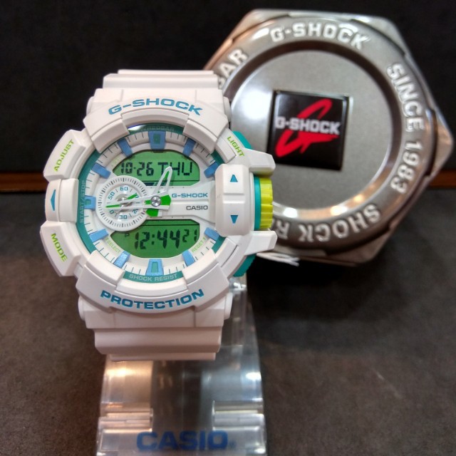 Đồng Hồ Nam Casio G Shock GA-400WG-7ADR Dây Kim Nhựa Màu Trắng - Cấu Trúc Bảo Vệ Lõi , Bảo hành 12 tháng