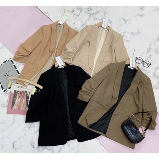 ÁO KHOÁC BLAZER CÔNG SỞ SUÔNG TRẺ TRUNG MẶC ĐI LÀM ĐI CHƠI MÙA XUÂN THU ĐÔNG CHẤT VẢI TÂY MỊN ĐẸP AHOLIC A2913