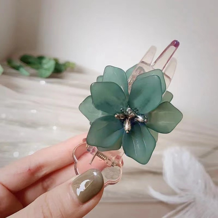Kẹp Tóc Nhựa Hình Bông Hoa Thời Trang Hàn Quốc Cho Nữ