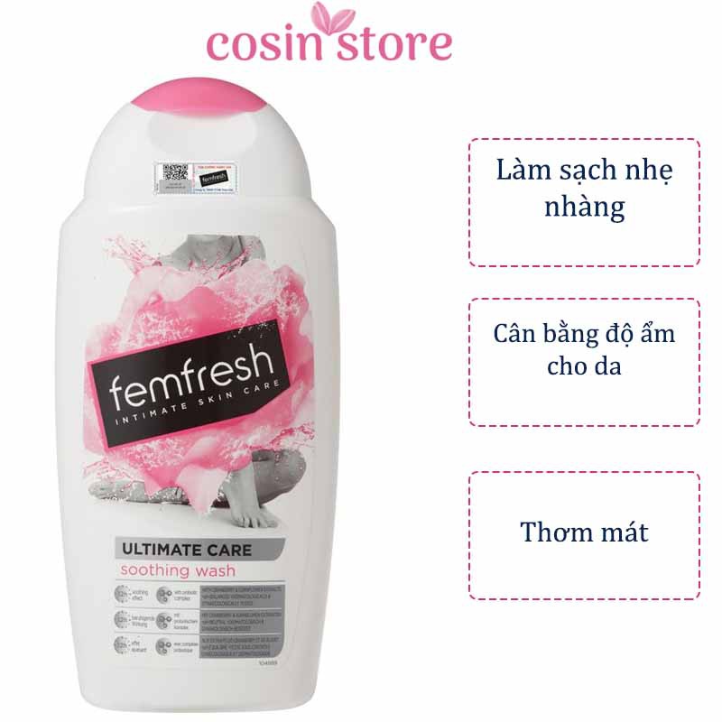 Dung Dịch Vệ Sinh Phụ Nữ Cao Cấp Femfresh Soothing Wash 250ml - Hồng