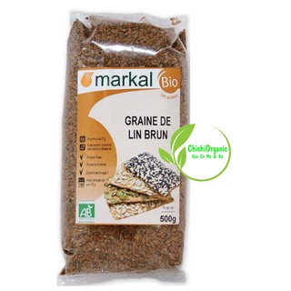 Hạt lanh nâu hữu cơ markal 500g