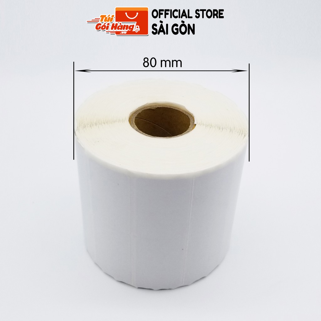 Giấy In Mã Vạch TUIGOIHANG Dạng Cuộn 2 Tem 70x22mm Có 2400 Tem