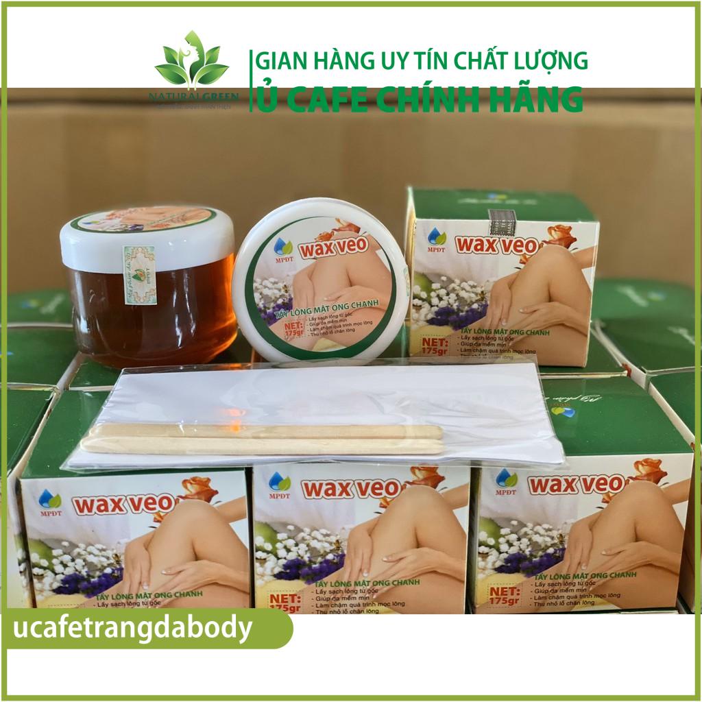 Combo gel wax lông veo 175gr và mỡ chăn 50g giúp tẩy sạch mọi vùng lông an toàn hiệu quả [Kèm giấy wax và que gạt]