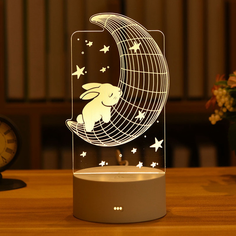Đèn ngủ Led 3D hình trái tim phong cách lãng mạn