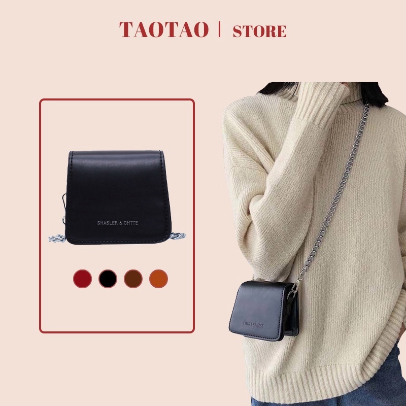Túi đeo chéo mini dây xích thời trang dành cho nữ