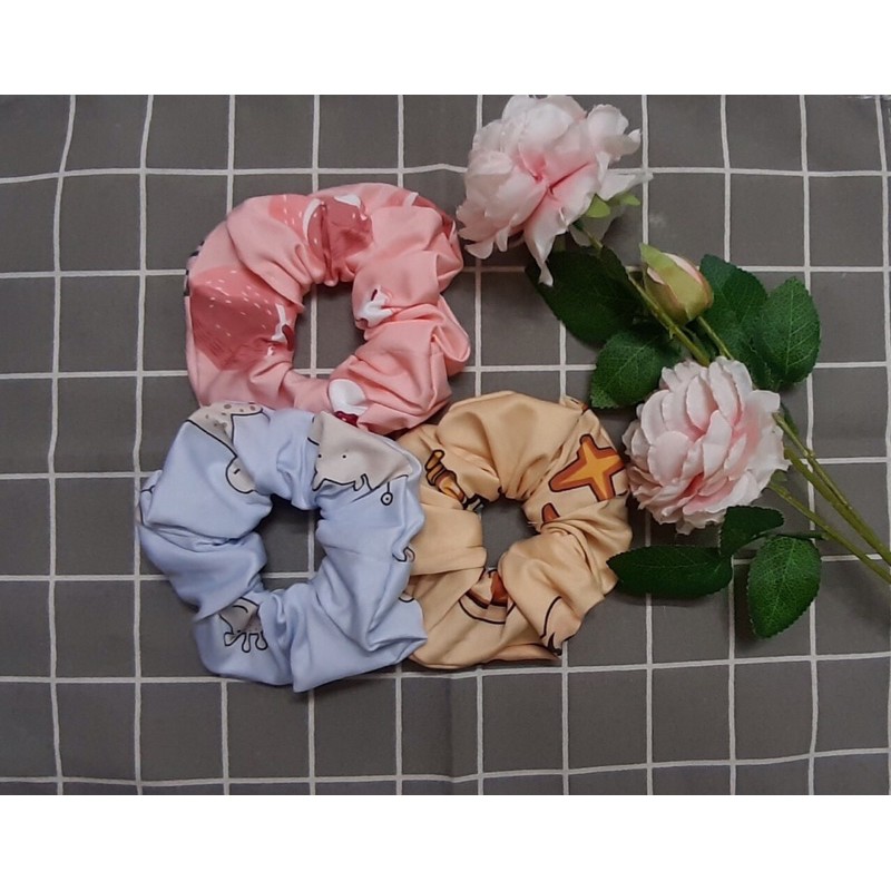 Dây buộc tóc, cột tóc scrunchies màu sắc dễ thương