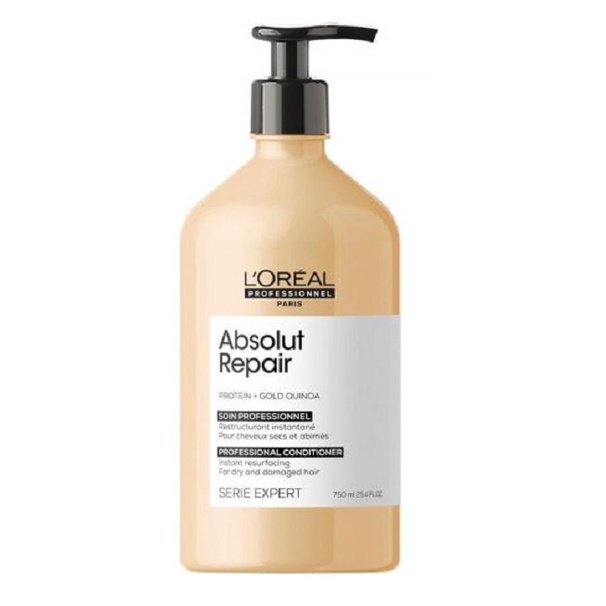 Dầu xả chăm sóc tóc hư tổn L'ORÉAL Serie Expert Lipidium Absolut Repair - 750ml - Vàng